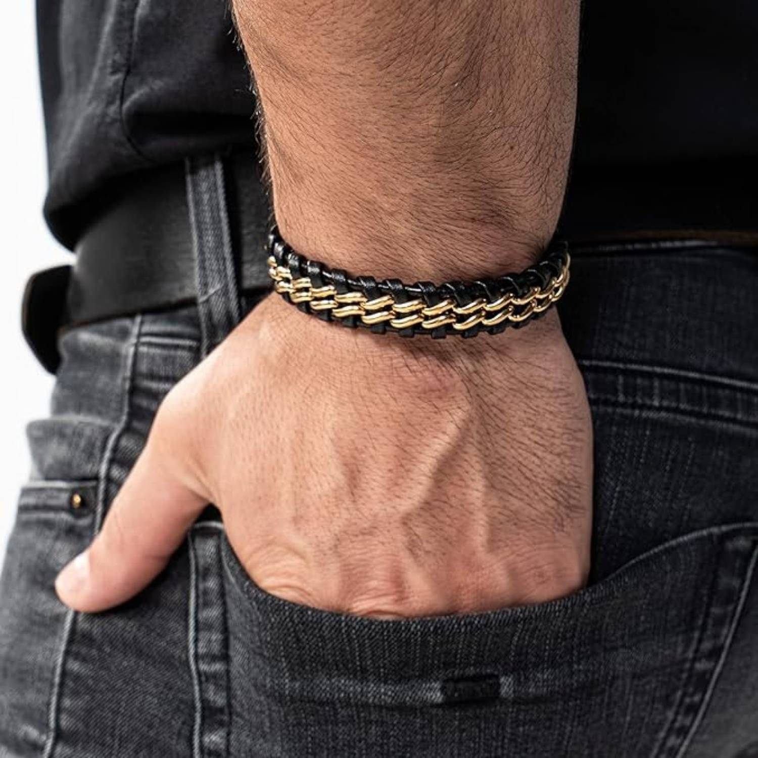 Men's Leather Bracelet - Small